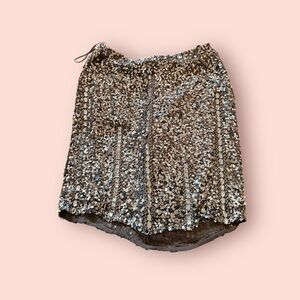 Silver Scala  Sequin Mini Skirt sz 4